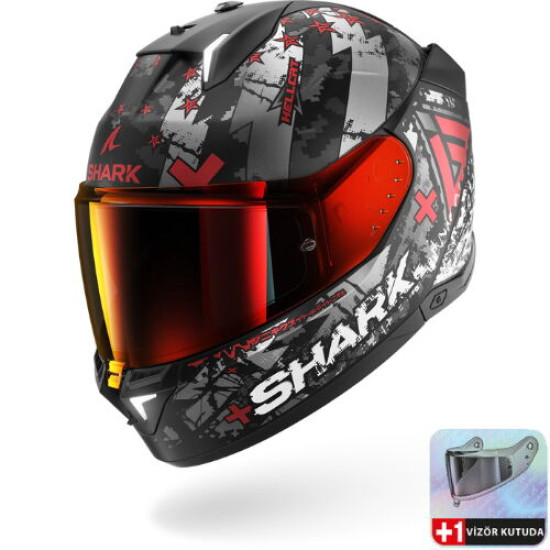 Shark Skwal İ3 Hellcat Mat Kapalı Kask KUR - Motosiklet KAPALI